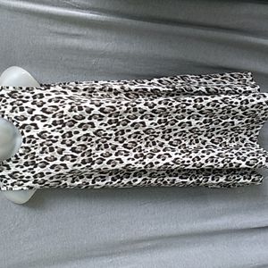 TAHARI Sleeveless Tank DRESS Sz S Black Gray Leopard Print A-line Swing 🖤🌼🖤